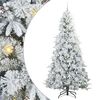 vidaXL Salkomallinen tekoinen joulukuusi Valkoinen 240 cm PE ja PVC
