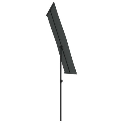 vidaXL Aurinkovarjo alumiinitanko 180x110 cm antrasiitti