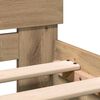 vidaXL Sängyn runko Artisan tammi 203 x 185 x 70 cm Tekninen puu
