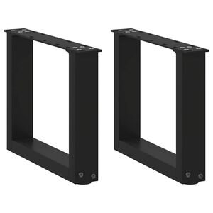 vidaXL Sohvap&ouml;yd&auml;n jalat U-muotoiset 2 kpl musta 30x(30-31) cm ter&auml;s