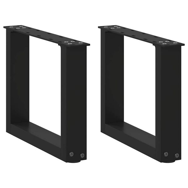 vidaXL Sohvap&ouml;yd&auml;n jalat U-muotoiset 2 kpl musta 30x(30-31) cm ter&auml;s