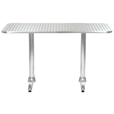 vidaXL Puutarhapöytä hopea 120x60x70 cm alumiini