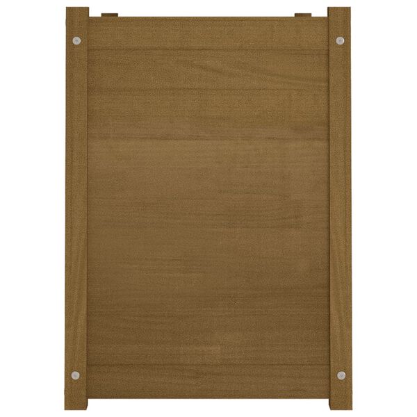 vidaXL Puutarhan kukkalaatikko hunajanruskea 100x50x70 cm täysi mänty