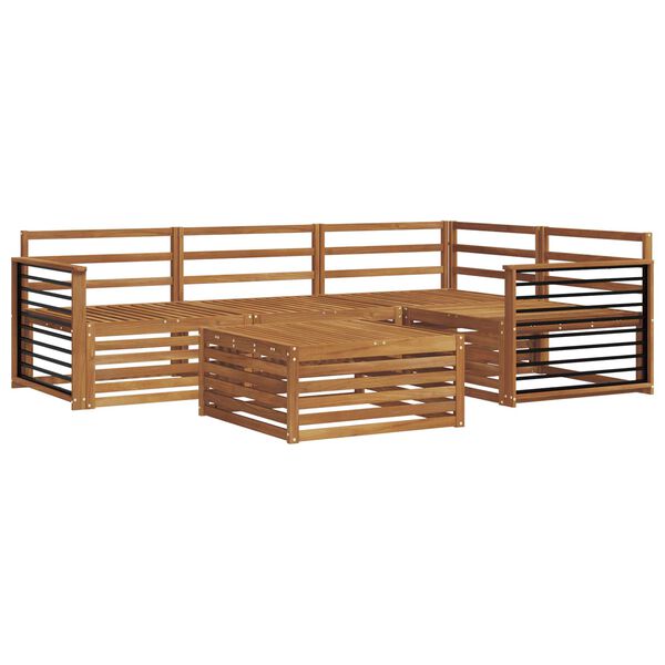 vidaXL Ulkosohvakokoelma 5 pcs Luonnollinen Tihe&auml; akasiapuu