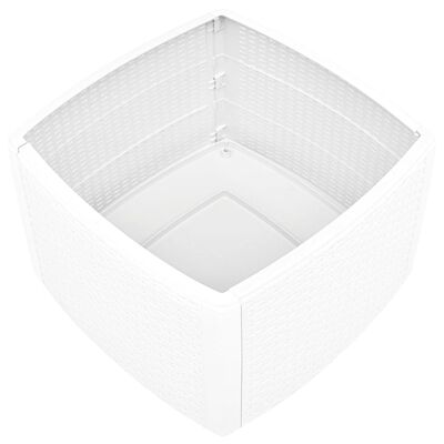 vidaXL Sivupöytä valkoinen 54x54x36,5 cm muovi