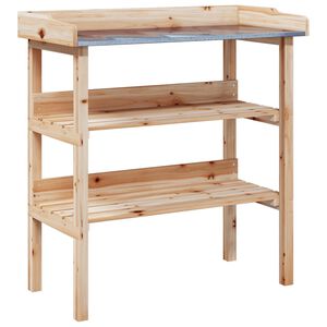 vidaXL Kukkap&ouml;yt&auml; hyllyill&auml; 78x38x82,5 cm t&auml;ysi kuusi