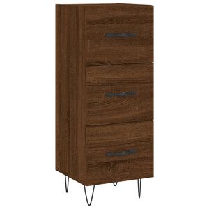 vidaXL Senkki ruskea tammi 34,5x34x90 cm tekninen puu