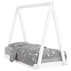 vidaXL Lasten s&auml;ngynrunko valkoinen 70x140 cm t&auml;ysi m&auml;nty