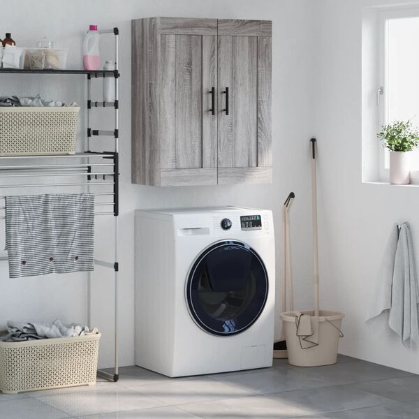 vidaXL Sein&auml;kiinnitett&auml;v&auml; kaappi harm Sonoma 69,5x34x90cm tekninen puu