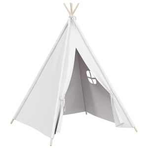 vidaXL Lasten tiipiiteltta + laukku peachskin valkoinen 120x120x150cm