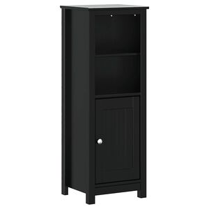 vidaXL Kylpyhuonekaappi BERG musta 40x34x110 cm t&auml;ysi m&auml;nty