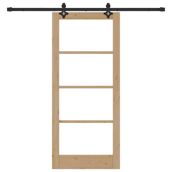 vidaXL Liukuovi ORKDAL Luonnollinen ja musta 86 x 198,5 cm