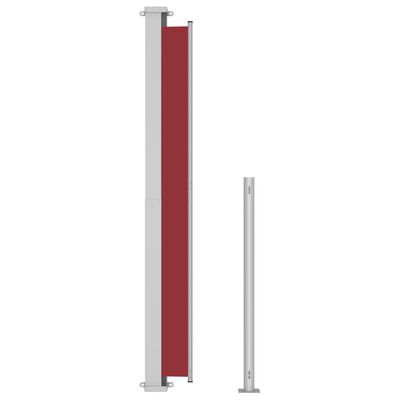vidaXL Sisäänvedettävä terassin sivumarkiisi 200x500 cm punainen