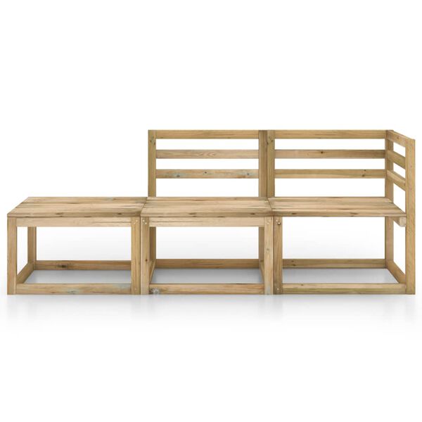 vidaXL 3-osainen Puutarhasohvasarja viherkyll&auml;stetty m&auml;nty