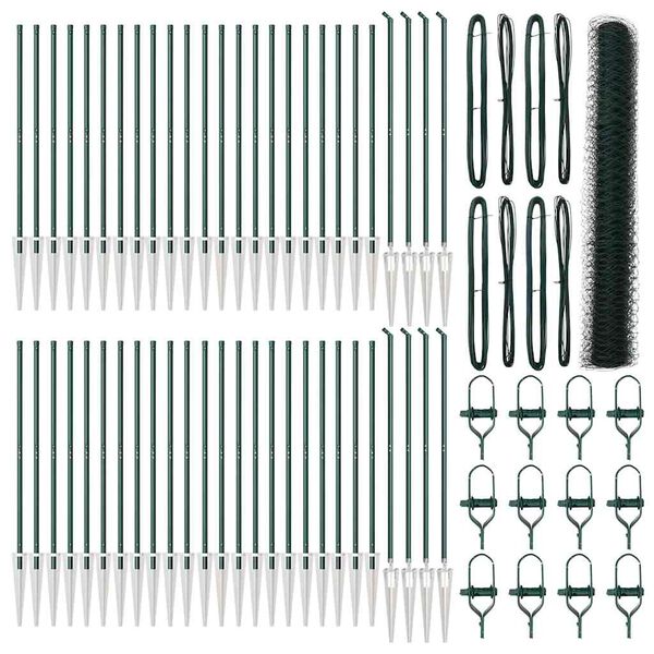 vidaXL Aitalatu Vihreä 100 x 1,2 m (36 mm verkko) Terästä ja PVC:tä