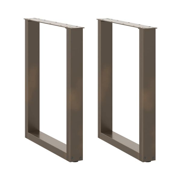 vidaXL Ruokap&ouml;yd&auml;n jalat U-muotoiset 2 kpl Luonnonv&auml;rinen ter&auml;s 70x(72-73) cm Ter&auml;s