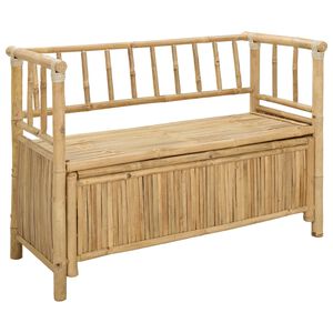 vidaXL Puutarhan s&auml;ilytyspenkki 110 x 47 x 80 cm Bambusta Luonnollinen