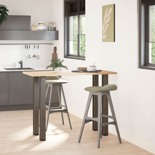 vidaXL Baarip&ouml;yd&auml;n jalat 4 kpl Luonnonv&auml;rinen ter&auml;s 90-92 cm Ter&auml;s