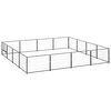 vidaXL Koiranh&auml;kki musta 16 m&sup2; ter&auml;s