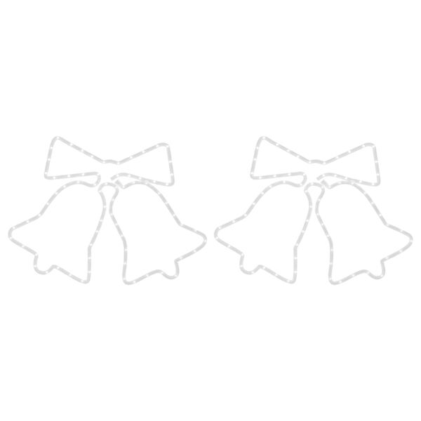 vidaXL Kellot joulukoriste 72 LED-valoa 2 kpl 50x56 cm