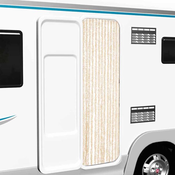 vidaXL Hyönteisverho beige ja valkoinen 56x200 cm chenille