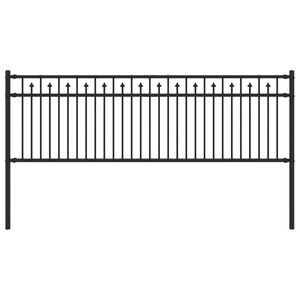 vidaXL Piikki Aita BAARLO 200 x 110 cm Jauhemaalattu Ter&auml;s Musta
