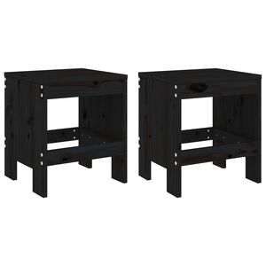 vidaXL Puutarhajakkarat 2 kpl musta 40x36x45 cm t&auml;ysi m&auml;nty