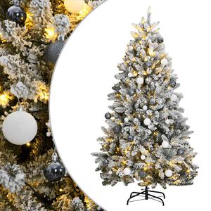 vidaXL Tekojoulukuusi saranoilla 300 LED-valoa ja joulupalloa 180 cm