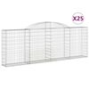 vidaXL Kaarevat kivikorit 25 kpl 300x30x100/120 cm galvanoitu rauta