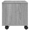 vidaXL Tulostinteline pyörillä harmaa Sonoma 41x32x34,5 cm