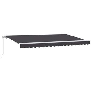 vidaXL Vetoutuva markiisi Antrasiitti 350 x 200 cm kangas
