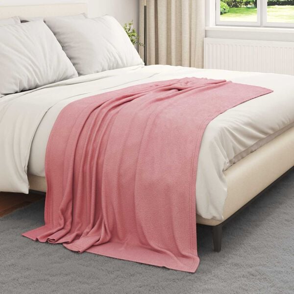 vidaXL Heittop&auml;&auml;llys 6 pcs Pinkki 170 x 130 cm Fleese