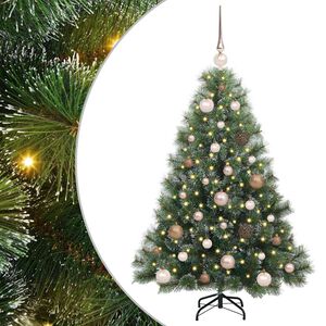 vidaXL Tekojoulukuusi 150 LED-valoilla Vihre&auml; 120 cm PE ja PVC