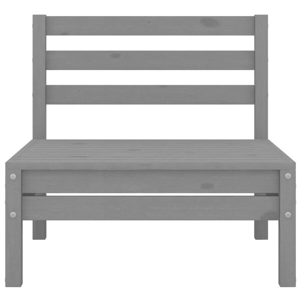 vidaXL 3-osainen Puutarhasohvasarja täysi mänty harmaa