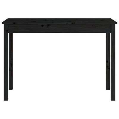 vidaXL Konsolipöytä musta 110x40x75 cm täysi mänty