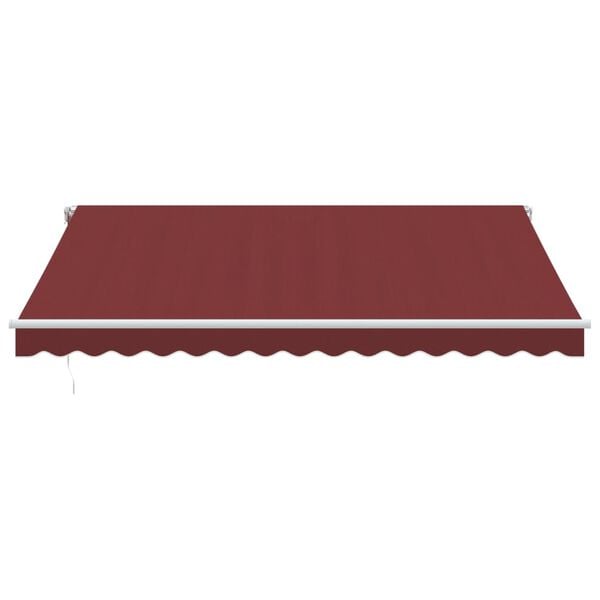 vidaXL K&auml;sin kelattava markiisi LED viininpunainen 400x300 cm