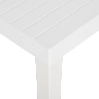 vidaXL Puutarhapöytä 150x90x72 cm PP valkoinen