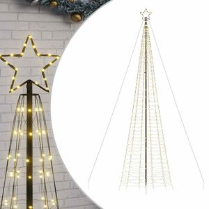 vidaXL LED joulukuusi piikeill&auml; 1534 l&auml;mpim&auml;n valk. LED-valoa 500 cm
