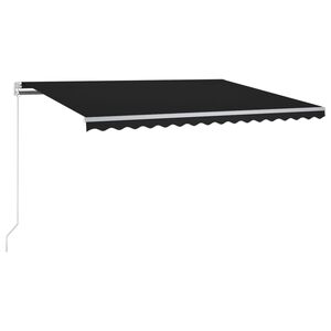 vidaXL Sis&auml;&auml;nkelattava markiisi LED/tuulisensori 300x250cm antrasiitti
