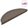 vidaXL Porrasmatot itseliimautuvat 30 kpl 56x17x3 cm beige puolipy&ouml;re&auml;