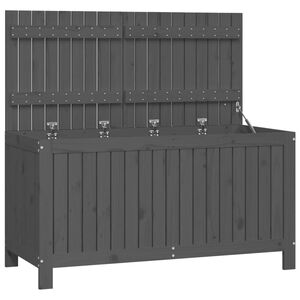 vidaXL S&auml;ilytyslaatikko harmaa 121x55x64 cm t&auml;ysi m&auml;nty