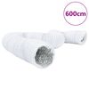 vidaXL Ilmanvaihtokanava alumiini ja PVC 6 m &Oslash;20 cm
