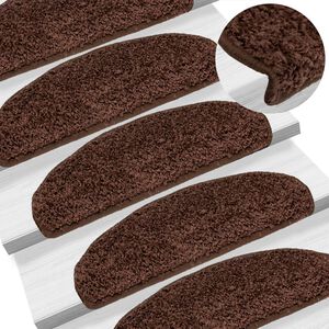vidaXL Porrasmatot 10 kpl 65x21x4 cm Ruskea Puolipy&ouml;re&auml; Suuri