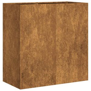 vidaXL Kukkalaatikko ruoste 80x40x80 cm s&auml;&auml;nkest&auml;v&auml; ter&auml;s