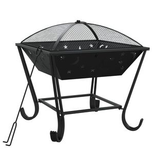 vidaXL Tulimalja ja hiilihanko 50 cm XXL ter&auml;s