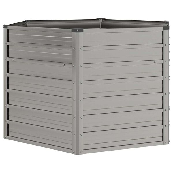 vidaXL Korotettu kukkalaatikko ruoste 129x129x77 cm Corten teräs