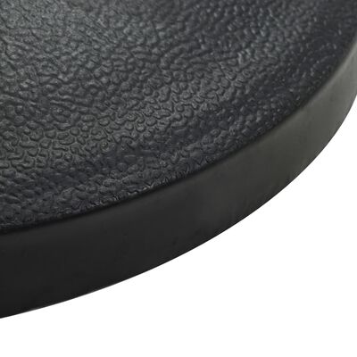 vidaXL Aurinkovarjon jalka polyresiini 10 kg pyöreä musta