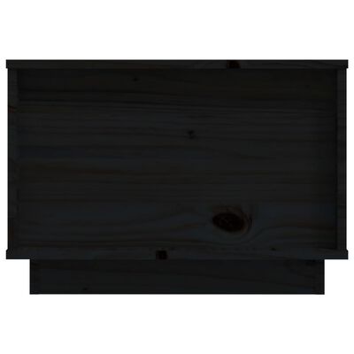 vidaXL Sohvapöytä musta 60x50x35 cm täysi mänty