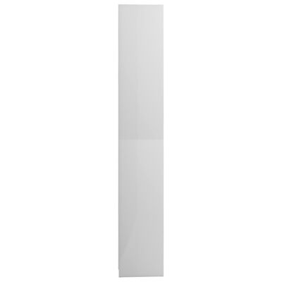 vidaXL Kylpyhuonekaappi korkeakiilto valkoinen 30x30x183,5cm lastulevy