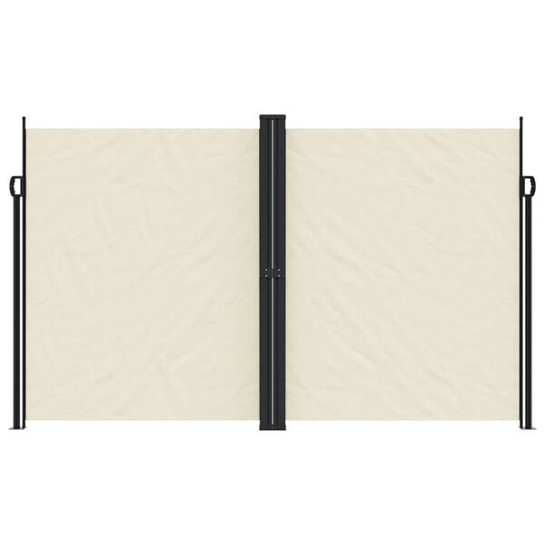 vidaXL Sisäänvedettävä sivumarkiisi kerma 200x600 cm